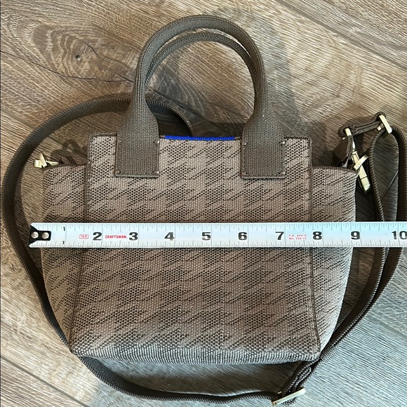 Used once - ROTHY’S Limited Edition Brown Houndstooth Mini Bag w/Crossbody Strap - Picture 10 of 11